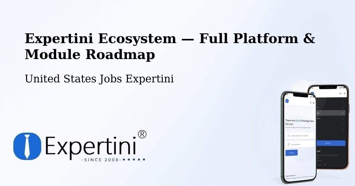 Expertini Ecosystem — Full Platform & Module Roadmap – Arcadia